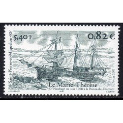 Timbre Saint Pierre et Miquelon 752 La Marie thérèse neuf ** 2001