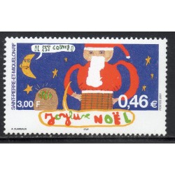 Timbre Saint Pierre et Miquelon 757 Noel neuf ** 2001