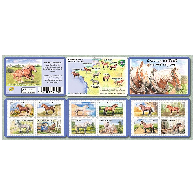 Carnet Commemoratif Yvert No BC813 Les chevaux de trait