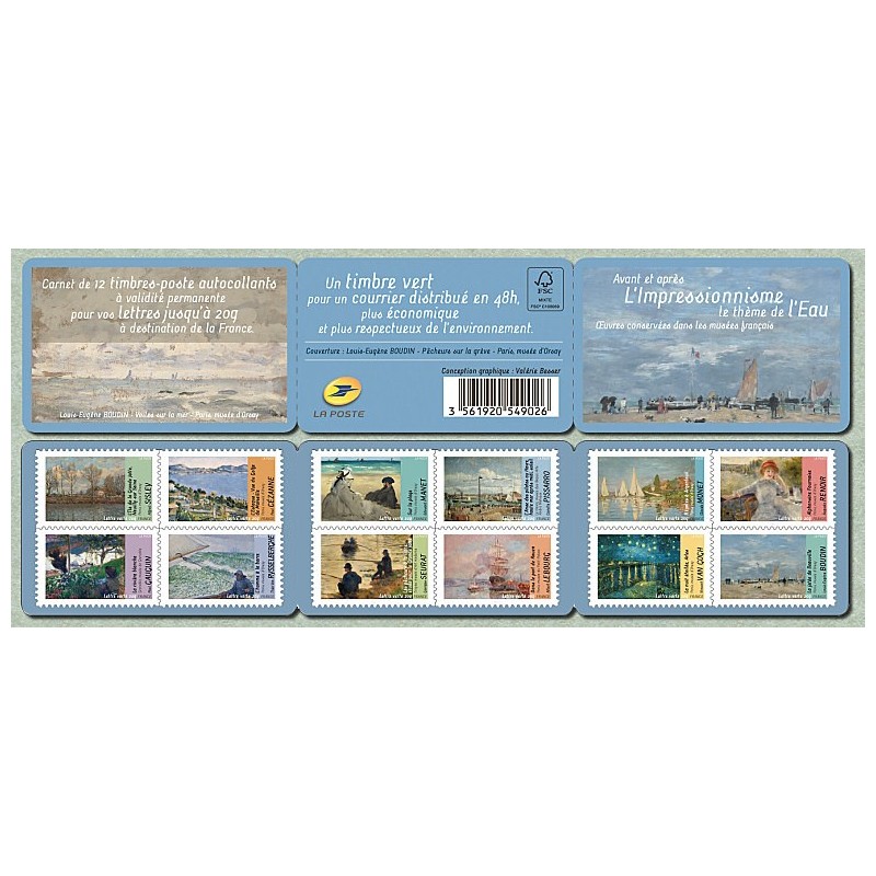 Carnet Commemoratif Yvert No BC825 l'impressionisme