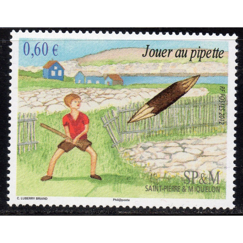 Timbre Saint Pierre et Miquelon 1052 Jouer au pipette neuf ** 2012