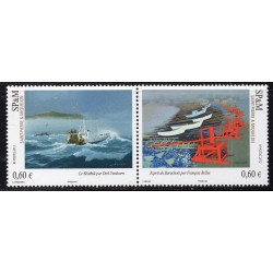 Timbre Saint Pierre et Miquelon 1053-1054 Peintres officiels de la marine neuf ** 2012