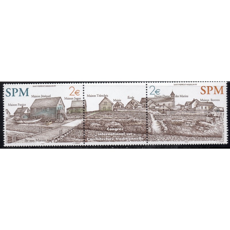 Timbre Saint Pierre et Miquelon 796-797 Ile aux marins neuf ** 2003