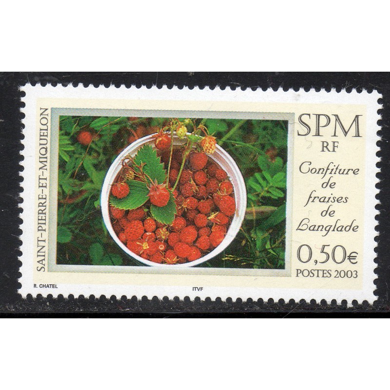 Timbre Saint Pierre et Miquelon 807 confiture de fraise neuf ** 2003