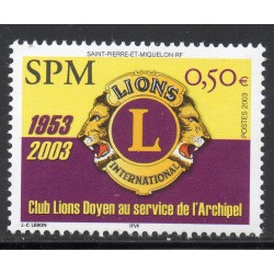 Timbre Saint Pierre et Miquelon 808 Clubs Lions Doyen neuf ** 2003