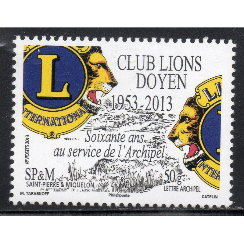 Timbre Saint Pierre et Miquelon 1088 Club Lions Doyen neuf ** 2013