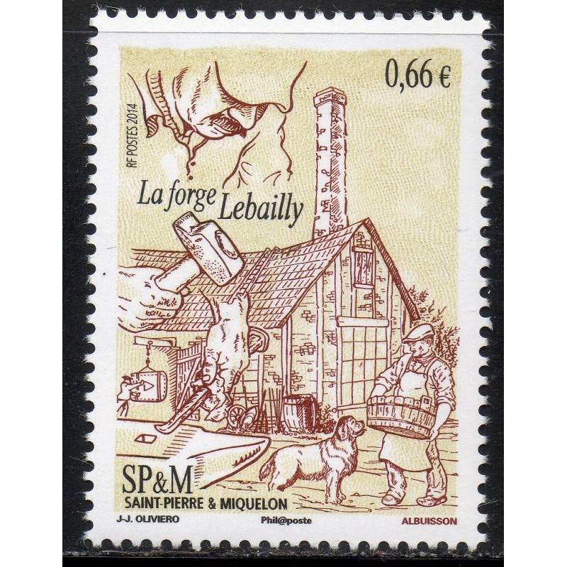 Timbre Saint Pierre et Miquelon 1108 La forge Lebailly neuf ** 2014