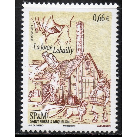 Timbre Saint Pierre et Miquelon 1108 La forge Lebailly neuf ** 2014