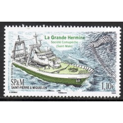 Timbre Saint Pierre et Miquelon 1150 Chalutier La grande Hermine neuf ** 2016