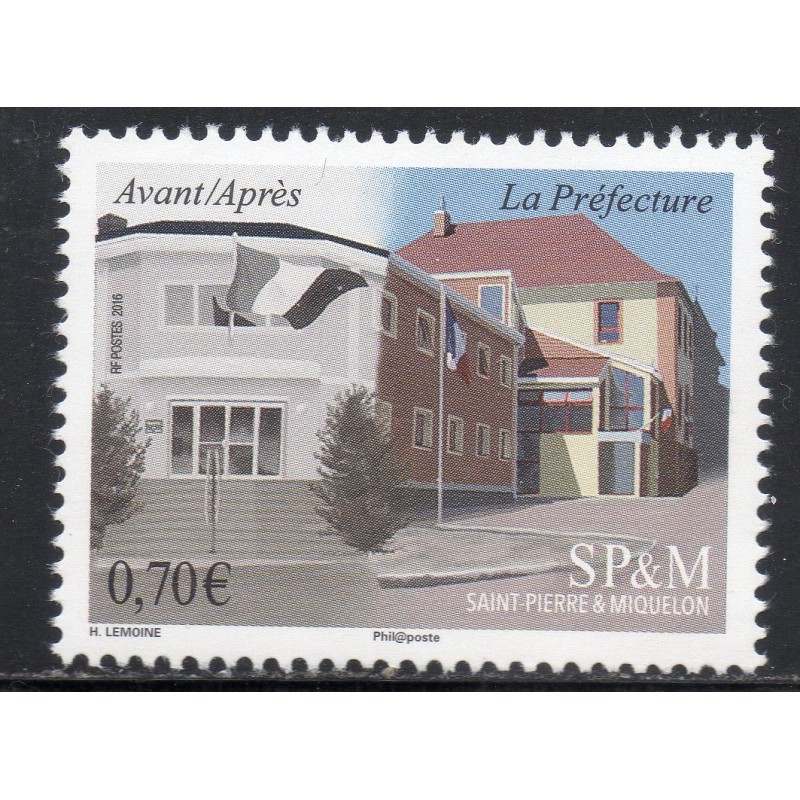 Timbre Saint Pierre et Miquelon 1158 La préfecture neuf ** 2016