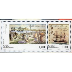 Timbres Saint Pierre et Miquelon 1164-1165 Rétrocession de Saint Pierre à la France neufs ** 2016