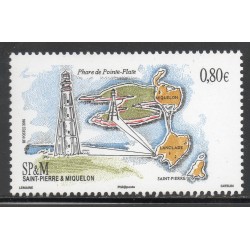 Timbre Saint Pierre et Miquelon 1171 Phare de la pointe plate neuf ** 2016