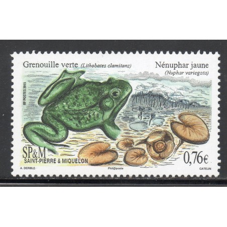 Timbre Saint Pierre et Miquelon 1141 Grenouille verte neuf ** 2015