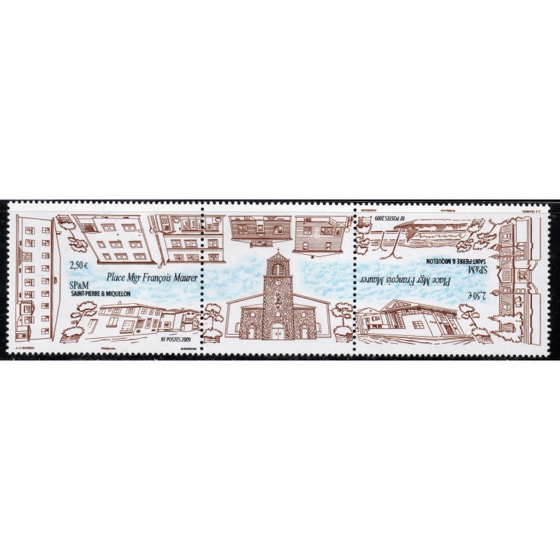 Timbres Saint Pierre et Miquelon 953-954 Place François Maurer neufs ** 2009