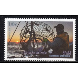 Timbre Saint Pierre et Miquelon 973 La pêche au crabe neuf ** 2010