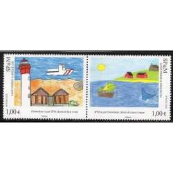 Timbres Saint Pierre et Miquelon 976-977 Art Regards croisés neufs ** 2010