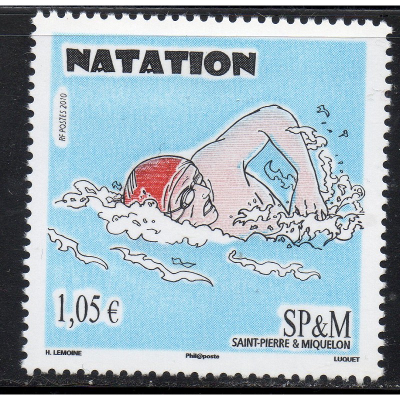 Timbre Saint Pierre et Miquelon 982 Sport natation neuf ** 2010