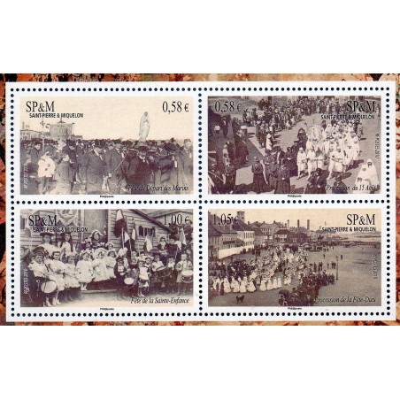 Timbres Saint Pierre et Miquelon 986-989 Fêtes et processions neuf ** 2010