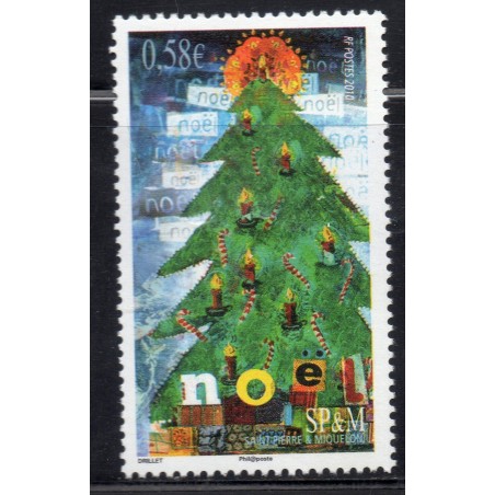 Timbre Saint Pierre et Miquelon 990 Noël neuf ** 2010