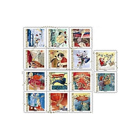 Autoadhésifs Yvert No 372-385 Timbres Meilleurs Voeux