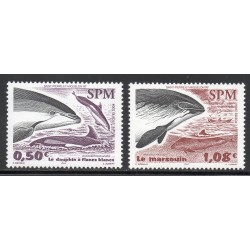 Timbre Saint Pierre et Miquelon 812-813 Faune Cétacés neuf ** 2004