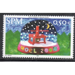 Timbre Saint Pierre et Miquelon 828 Noël boule à neige neuf ** 2004