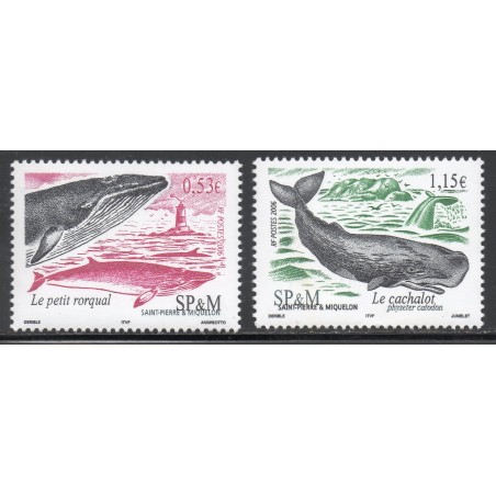 Timbre Saint Pierre et Miquelon 863-864 Faune cétacés neuf ** 2006