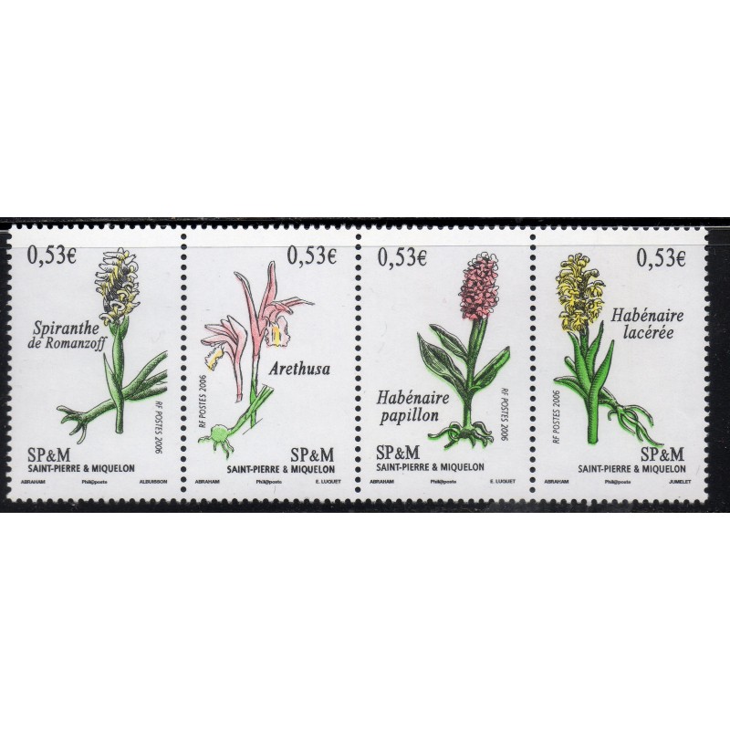 Timbre Saint Pierre et Miquelon 871-874 Flore sauvage Orchidées  neuf ** 2006