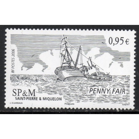 Timbre Saint Pierre et Miquelon 876 Bateau naufragé Le Penny Flair  neuf ** 2006