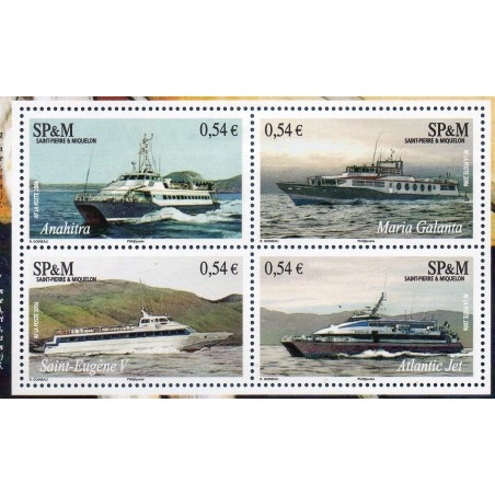 Timbre Saint Pierre et Miquelon 877-880 Bateaux les vedettes rapides  neuf ** 2006