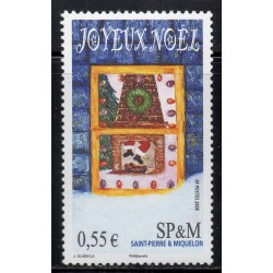 Timbre Saint Pierre et Miquelon 938 Noël jambes du père Noël neuf ** 2008