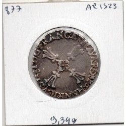 1/4 ou quart d'Ecu Croix de Face 1600 9 Rennes Henri IV pièce de monnaie royale