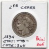 2 Francs Cérès 1894 TTB-, France pièce de monnaie