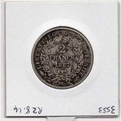 2 Francs Cérès 1887 TTB, France pièce de monnaie