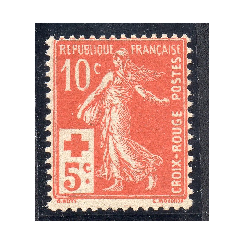 Timbre France Yvert No 147 semeuse croix rouge neuf **