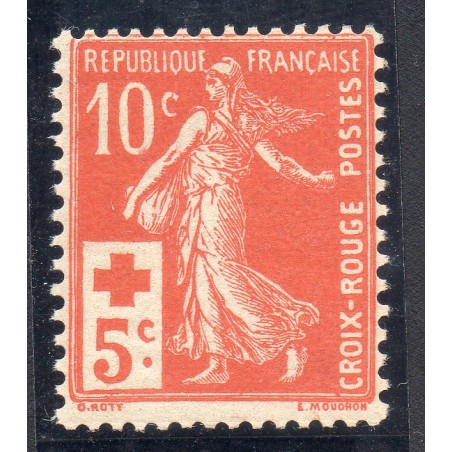 Timbre France Yvert No 147 semeuse croix rouge neuf **