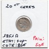 20 centimes Cérès 1851A Paris Sup-, France pièce de monnaie