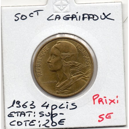 50 centimes Lagriffoul 1963 4 plis Sup-, France pièce de monnaie