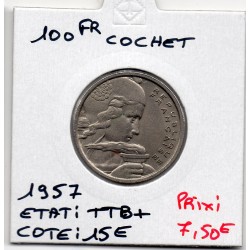 100 francs Cochet 1957 TTB+, France pièce de monnaie