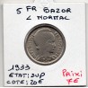 5 francs Bédoucette Bazor 1933 Sup, France pièce de monnaie