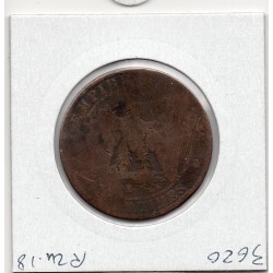 10 centimes Napoléon III tête nue 1857 K Bordeaux B-, France pièce de monnaie