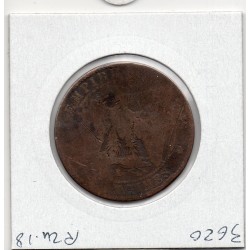 10 centimes Napoléon III tête nue 1857 K Bordeaux B-, France pièce de monnaie