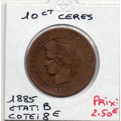 10 centimes Cérès 1885 A Paris B, France pièce de monnaie