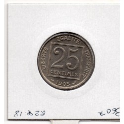 25 centimes Patey 1903 Sup, France pièce de monnaie