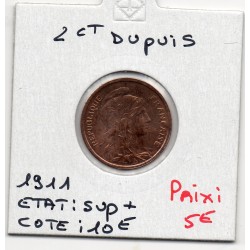 2 centimes Dupuis 1911 Sup+, France pièce de monnaie