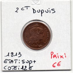 2 centimes Dupuis 1913 Sup+, France pièce de monnaie