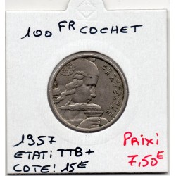 100 francs Cochet 1957 TTB+, France pièce de monnaie