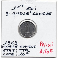 1 centime Epi 1969 queue longue TTB, France pièce de monnaie