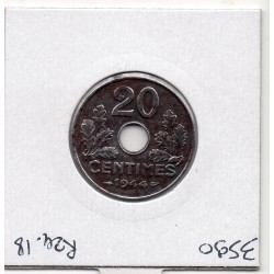 20 centimes état Français 1944 fer TTB+, France pièce de monnaie