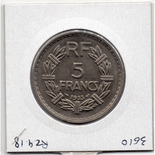 5 francs Lavrillier 1935 Spl, France pièce de monnaie